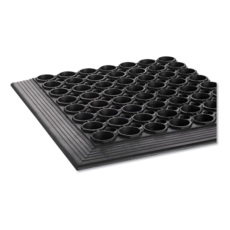 Safewalk-Light Drainage Safety Mat, Rubber, 36 X 60, Black