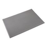 Ribbed Anti-Fatigue Mat, Vinyl, 27 X 36, Gray