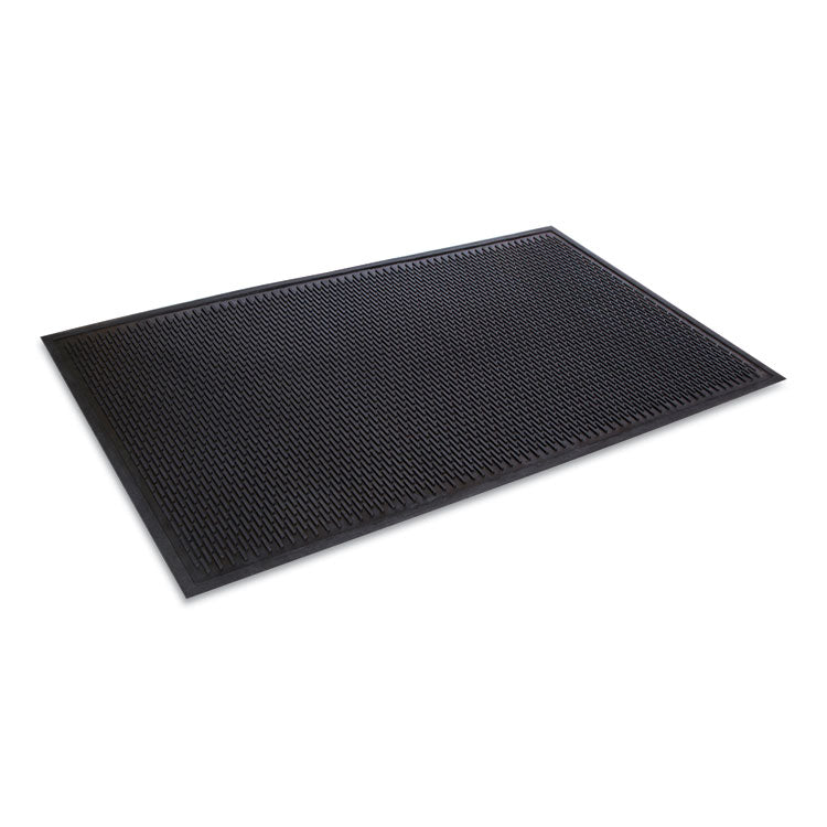 Crown-Tred Indoor/outdoor Scraper Mat, Rubber, 43.75 X 66.75, Black
