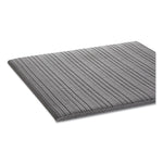 Ribbed Anti-Fatigue Mat, Vinyl, 36 X 60, Gray