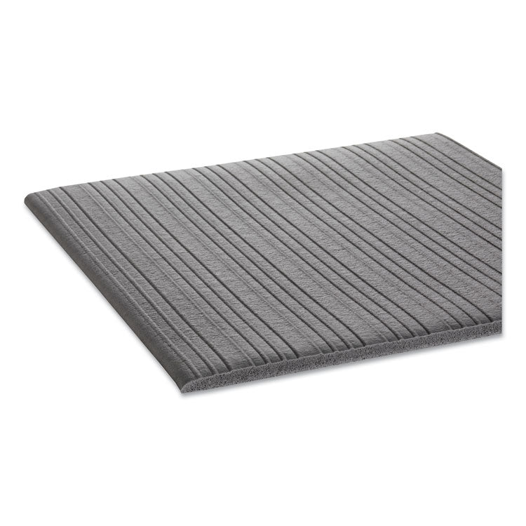 Ribbed Anti-Fatigue Mat, Vinyl, 36 X 60, Gray