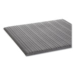 Ribbed Anti-Fatigue Mat, Vinyl, 36 X 120, Gray