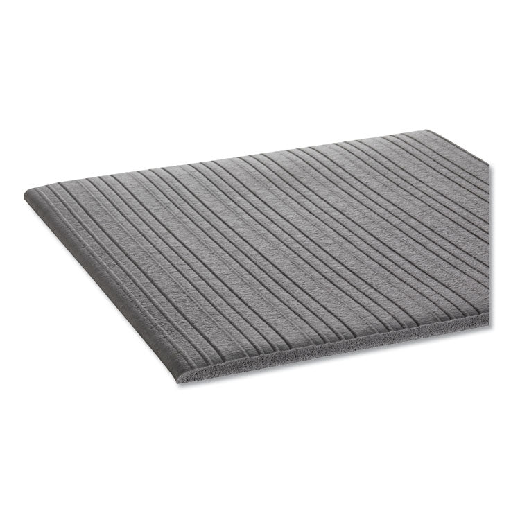 Ribbed Anti-Fatigue Mat, Vinyl, 36 X 120, Gray