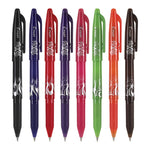 Frixion Ball Erasable Gel Pen, Stick, Fine 0.7 Mm, Assorted Ink And Barrel Colors, 8/pack