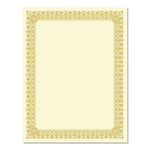 Premium Certificates, 8.5 X 11, Ivory/gold With Fleur Gold Foil Border, 15/pack