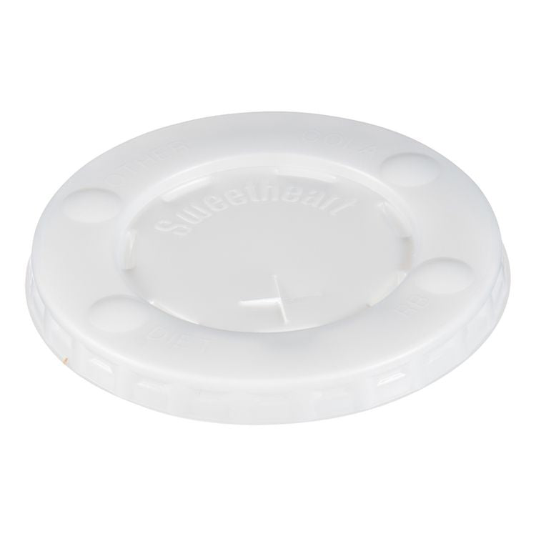 Straw-Slot Cold Cup Lids, Fits 10 oz Cold Cups, Plastic, Translucent, 2,000/Carton