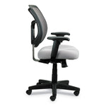 Apollo Mid-Back Mesh Chair, 18.1" To 21.7" Seat Height, Silver Seat, Silver Back, Black Base