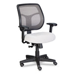 Apollo Mid-Back Mesh Chair, 18.1" To 21.7" Seat Height, Silver Seat, Silver Back, Black Base