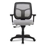 Apollo Mid-Back Mesh Chair, 18.1" To 21.7" Seat Height, Silver Seat, Silver Back, Black Base