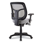 Apollo Mid-Back Mesh Chair, 18.1" To 21.7" Seat Height, Silver Seat, Silver Back, Black Base