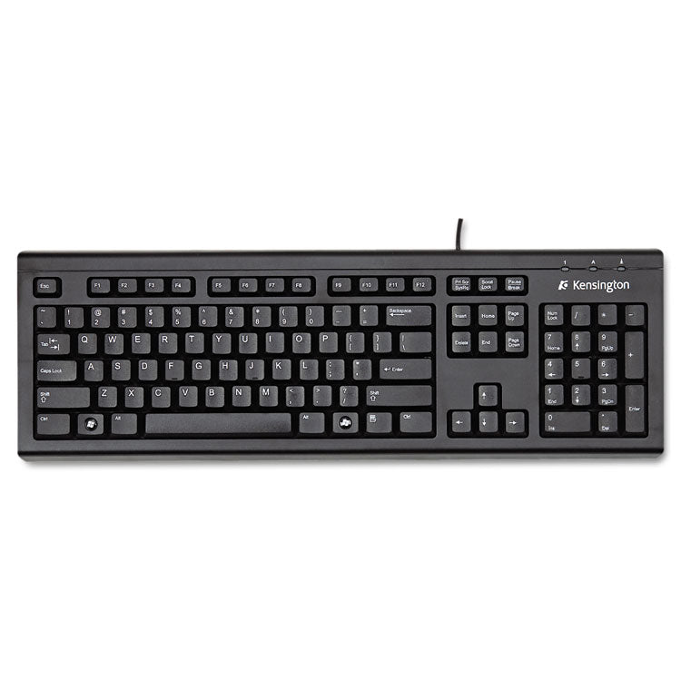 Keyboard For Life Slim Spill-Safe Keyboard, 104 Keys, Black