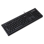 Keyboard For Life Slim Spill-Safe Keyboard, 104 Keys, Black