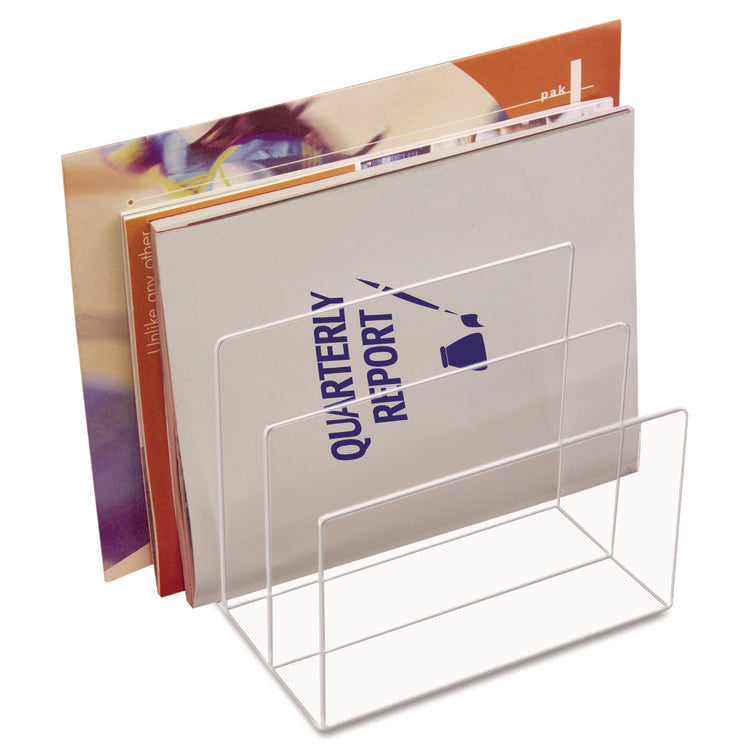 Clear Acrylic Desk File, 3 Sections, Letter to Legal Size Files, 8" x 6.5" x 7.6", Clear