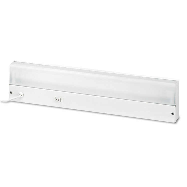 Low-Profile Under-Cabinet LED-Tube Light Fixture with (1) 9 W LED Tube, Steel Housing, 18.25" x 4" x 1.75", White