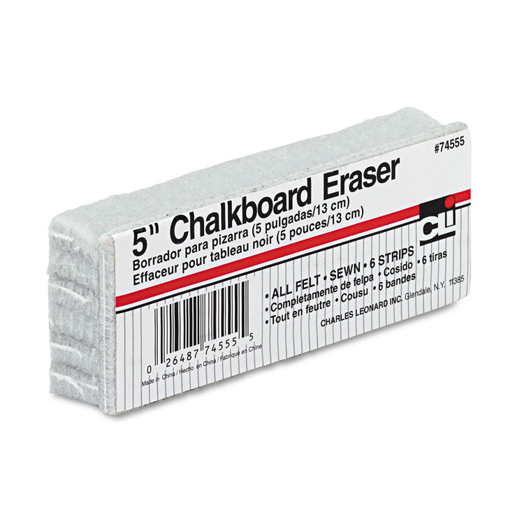 5-Inch Chalkboard Eraser, 5" X 2" X 1"