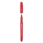 Pen-Style Permanent Marker, Fine Bullet Tip, Red, Dozen