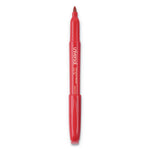 Pen-Style Permanent Marker, Fine Bullet Tip, Red, Dozen
