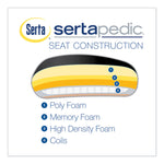 Cosset Mid-Back Executive Chair, Supports Up To 275 Lb, 18.5" To 21.5" Seat Height, Black Seat/back, Slate Base