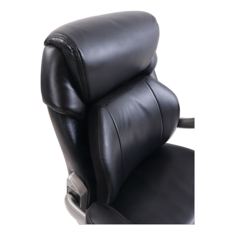 Cosset Mid-Back Executive Chair, Supports Up To 275 Lb, 18.5" To 21.5" Seat Height, Black Seat/back, Slate Base