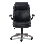 Cosset Mid-Back Executive Chair, Supports Up To 275 Lb, 18.5" To 21.5" Seat Height, Black Seat/back, Slate Base