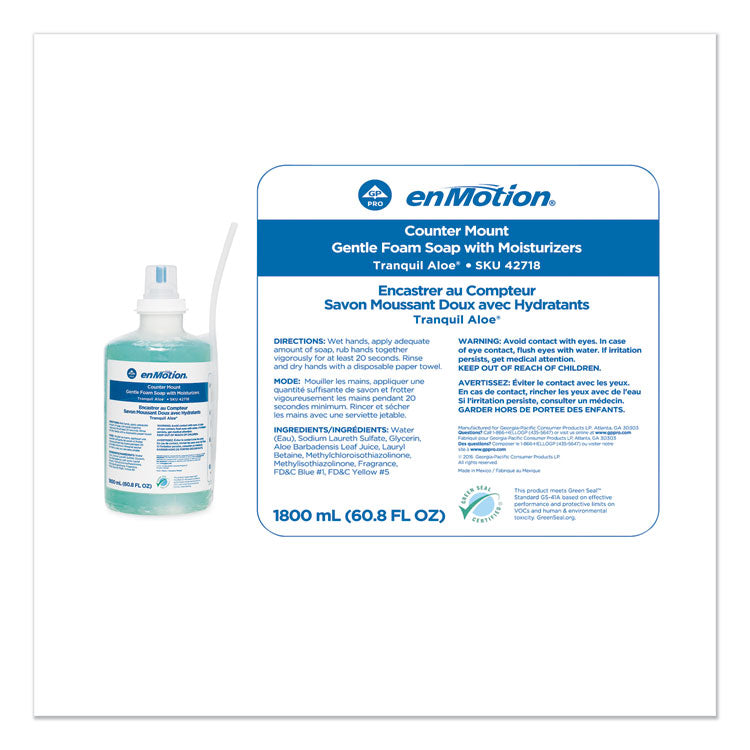 GP enMotion Counter Mount Foam Soap Refill, Tranquil Aloe Scent, 1,800 mL, 2/Carton