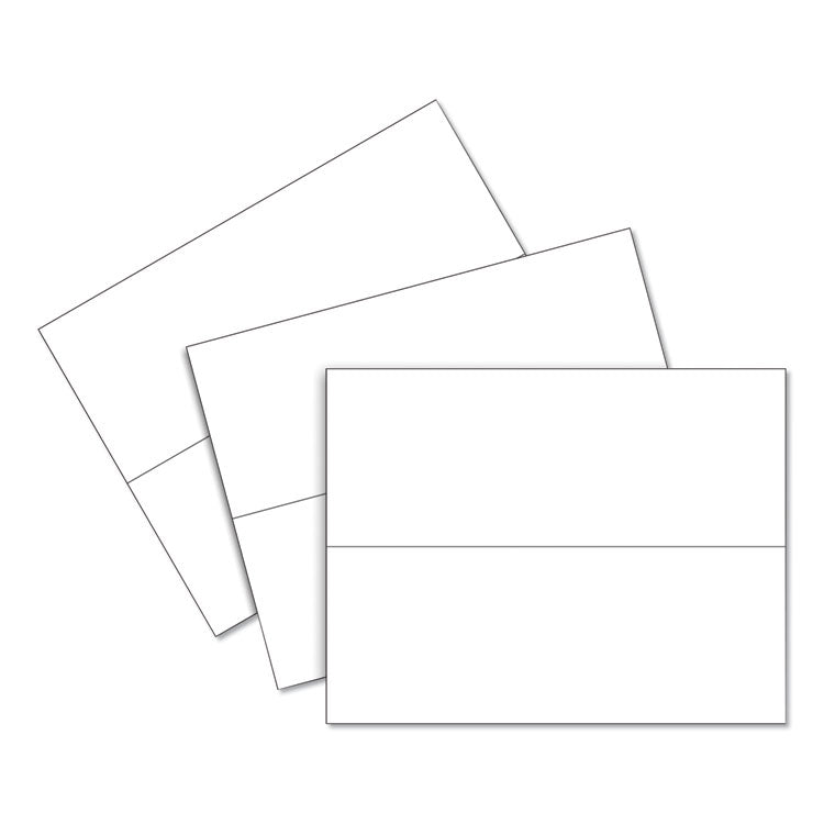 Scored Tent Cards, 4.25 X 11, White,1 Card/sheet, 50 Sheets/box