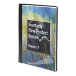 Poly Report Cover, Double-Prong Fastener, 0.5" Capacity, 8.5 X 11, Clear/black, 25/box