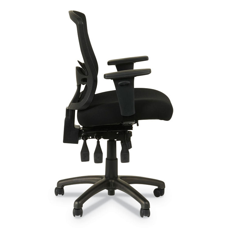 Alera Etros Series Mesh Mid-Back Petite Multifunction Chair, Supports Up To 275 Lb, 17.16" To 20.86" Seat Height, Black