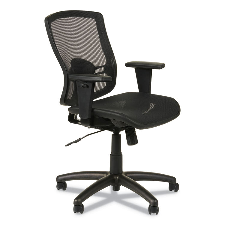 Alera Etros Series Suspension Mesh Mid-Back Synchro Tilt Chair, Supports Up To 275 Lb, 15.74" To 19.68" Seat Height, Black