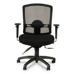 Alera Etros Series Mesh Mid-Back Petite Multifunction Chair, Supports Up To 275 Lb, 17.16" To 20.86" Seat Height, Black