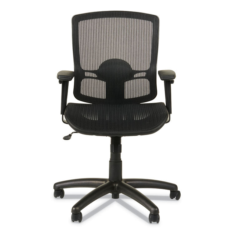 Alera Etros Series Suspension Mesh Mid-Back Synchro Tilt Chair, Supports Up To 275 Lb, 15.74" To 19.68" Seat Height, Black
