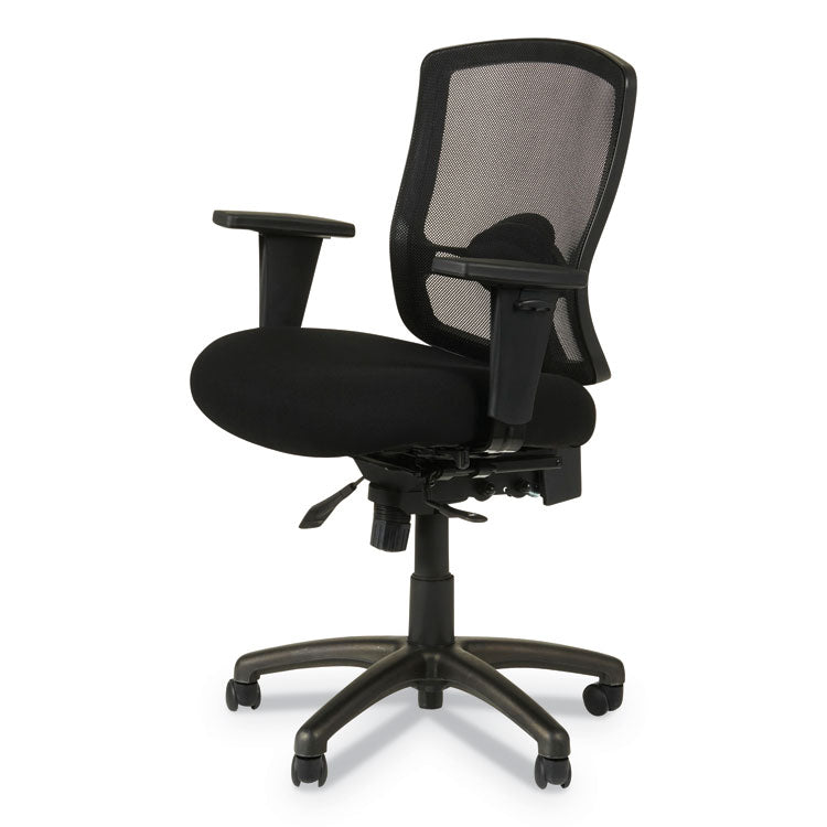Alera Etros Series Mesh Mid-Back Petite Multifunction Chair, Supports Up To 275 Lb, 17.16" To 20.86" Seat Height, Black