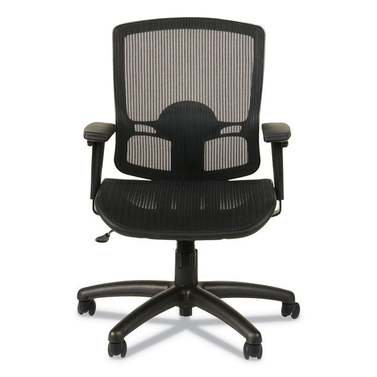 Alera Etros Series Suspension Mesh Mid-Back Synchro Tilt Chair, Supports Up To 275 Lb, 15.74" To 19.68" Seat Height, Black