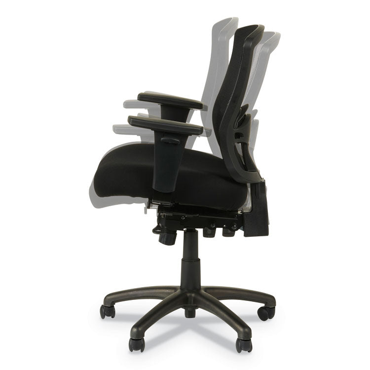 Alera Etros Series Mesh Mid-Back Petite Multifunction Chair, Supports Up To 275 Lb, 17.16" To 20.86" Seat Height, Black