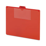 Poly Out Guide, Two-Pocket Style, 1/5-Cut Top Tab, Out, 8.5 X 11, Red, 50/box