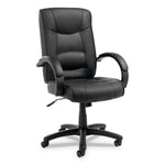 Alera Strada Series High-Back Swivel/tilt Top-Grain Leather Chair, Supports Up To 275 Lb, 17.91" To 21.85" Seat Height, Black