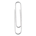 Paper Clips, Jumbo, Nonskid, Silver, 100 Clips/Box, 10 Boxes/Pack