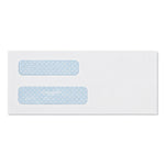 Double Window Security-Tinted Check Envelope, #8 5/8, Commercial Flap, Gummed Closure, 3.63 X 8.63, White, 500/box