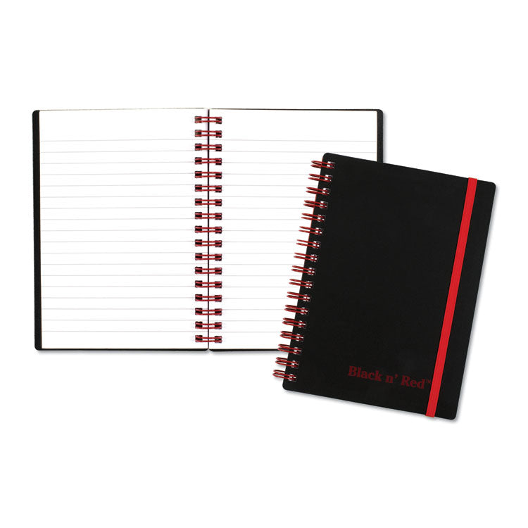 Flexible Cover Twinwire Notebooks, SCRIBZEE Compatible, 1-Subject, Wide/Legal Rule, Black/Red Cover, (70) 5.88 x 4.13 Sheets