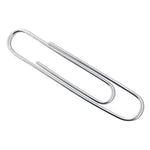 Recycled Paper Clips, Jumbo, Smooth, Silver, 100 Clips/Box, 10 Boxes/Pack