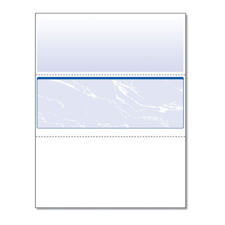 Standard Security Check, 11 Features, 8.5 X 11, Blue Marble Middle, 500/ream