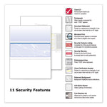 Standard Security Check, 11 Features, 8.5 X 11, Blue Marble Middle, 500/ream