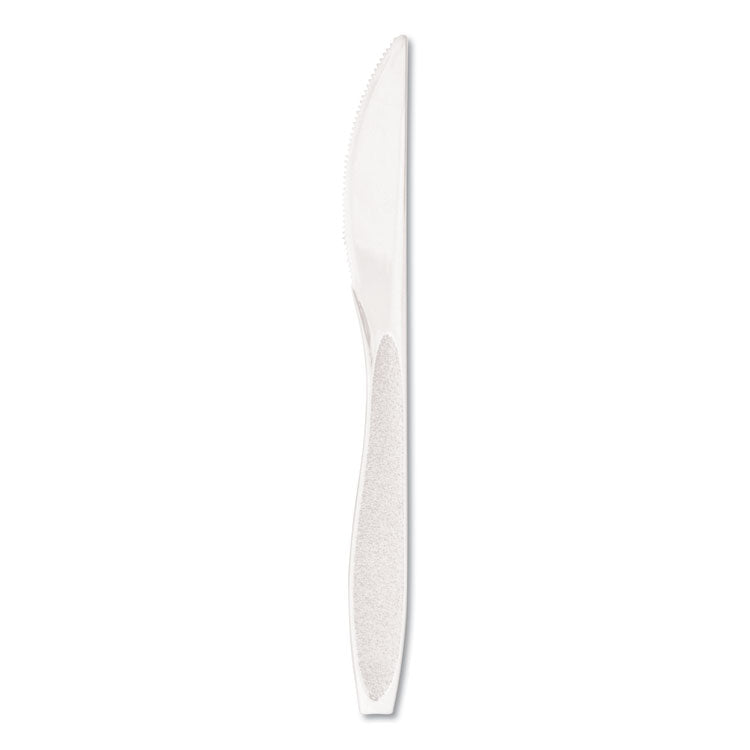 Impress Heavyweight Full-Length Polystyrene Cutlery, Knife, Plastic, White, 1,000/Carton