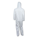 A40 Elastic-Cuff, Ankle, Hooded Coveralls, 3x-Large, White, 25/carton