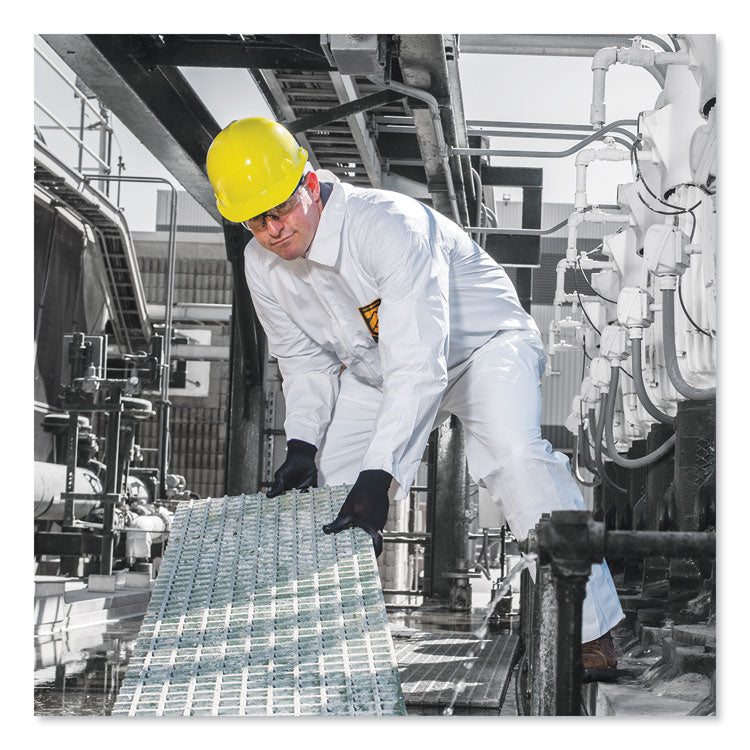 A30 Elastic-Back and Cuff Coveralls, Large, White, 25/Carton