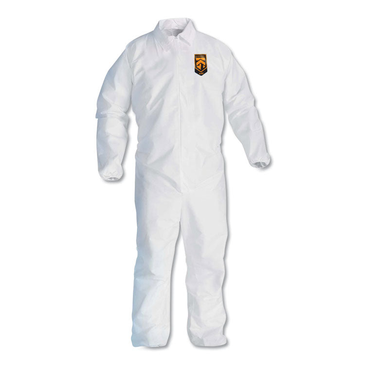 A40 Coveralls, Elastic Wrists/ankles, X-Large, White