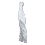 A40 Elastic-Cuff and Ankles Hooded Coveralls, 2X-Large, White, 25/Carton