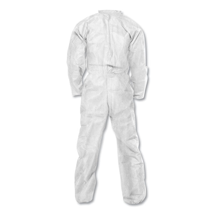A20 Elastic Back Wrist/Ankle Coveralls, X-Large, White, 24/Carton
