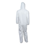 A40 Elastic-Cuff And Ankle Hooded Coveralls, 4x-Large, White, 25/carton