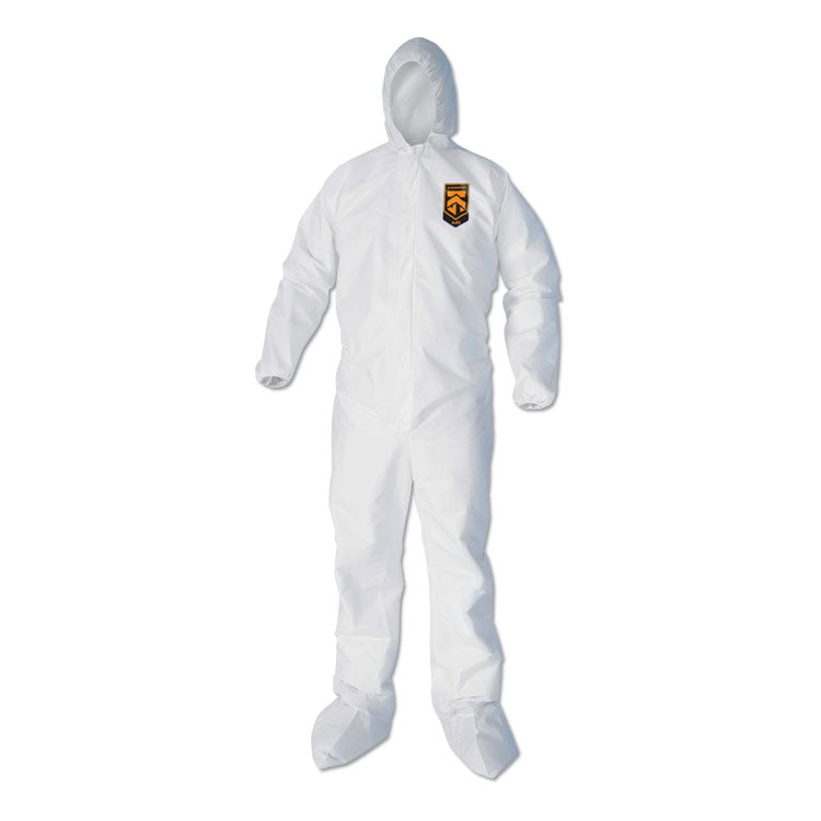 A40 Elastic-Cuff, Ankle, Hood And Boot Coveralls, X-Large, White, 25/carton